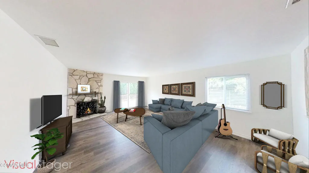 Virtually Staged Living Room