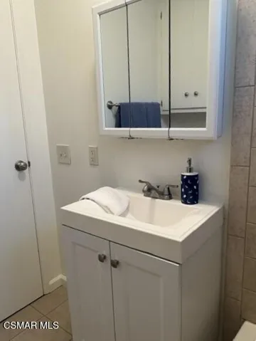 Hall bath vanity