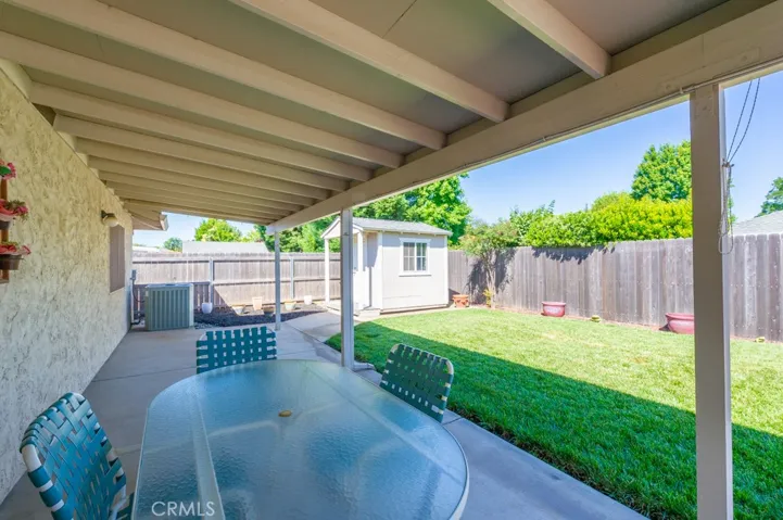 Patio runs entire length of house