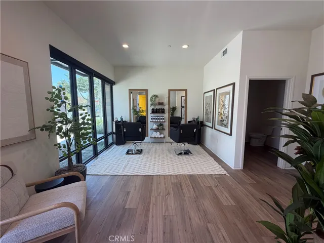 Barbershop or hair salon setup workspace downstairs.
