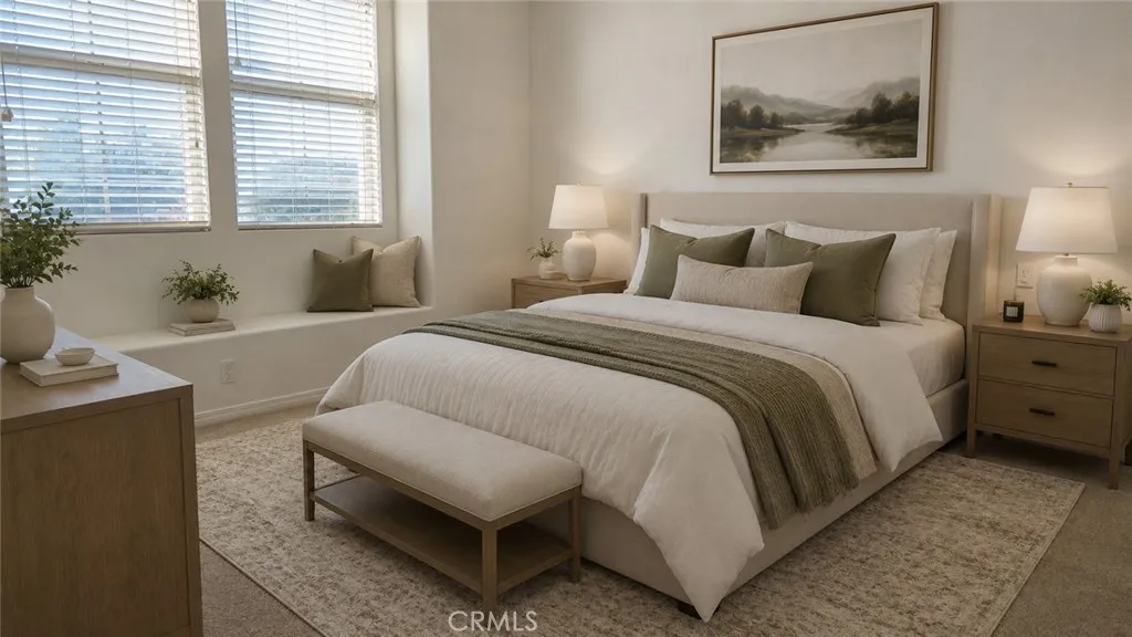 Virtually staged Primary Bedroom #1 (3rd Floor)