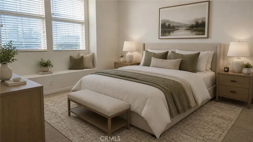 Virtually staged Primary Bedroom #1 (3rd Floor)