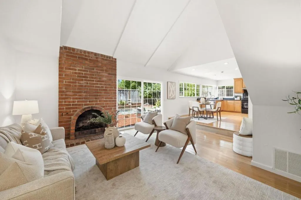 Family room, breakfast nook and kitchen