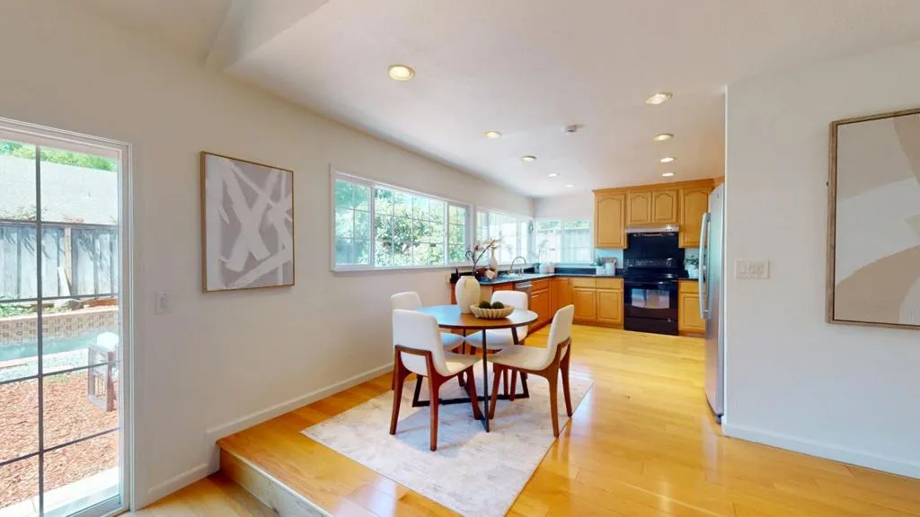 Breakfast nook and kitchen