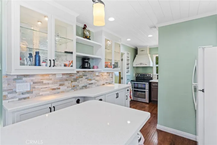 Upgraded Glass Door Cabinets 
