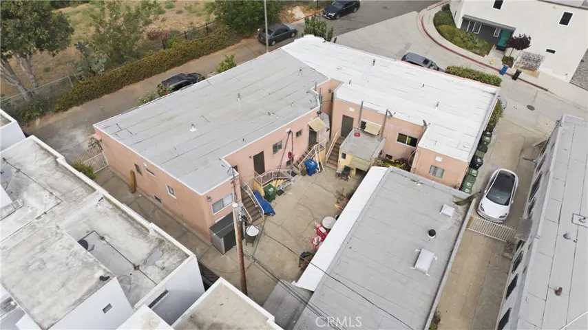 The roof to the right are the storage units