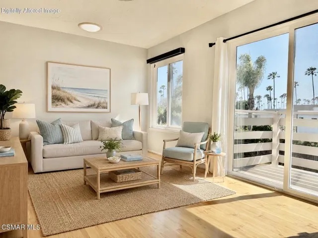 3075 Harbor family room digitally staged