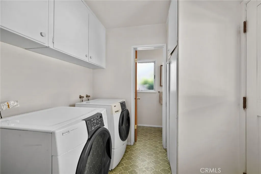 Laundry area with side yard access