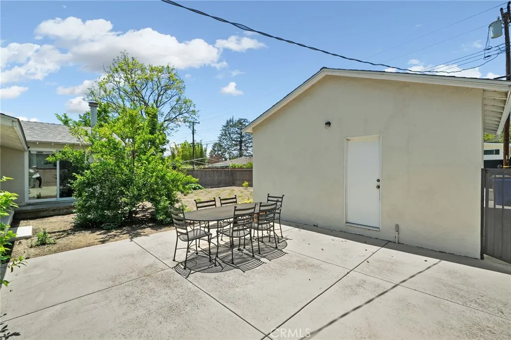 Rear Concrete patio.