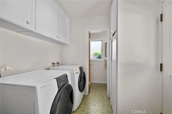 Laundry area with side yard access