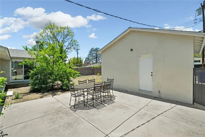 Rear Concrete patio.