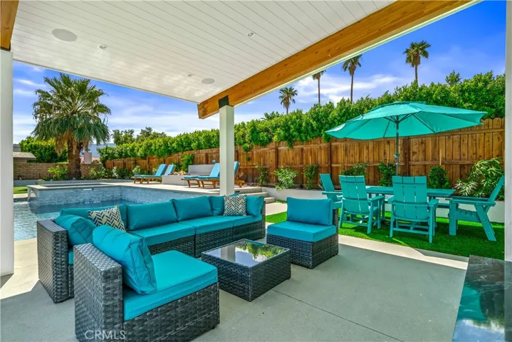 The beautiful backyard entertainers paradise with a very private fenced in yard ,with drip system timed watering to keep your plants healthy.