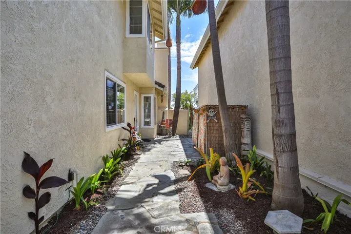 Gated courtyard entry to home.