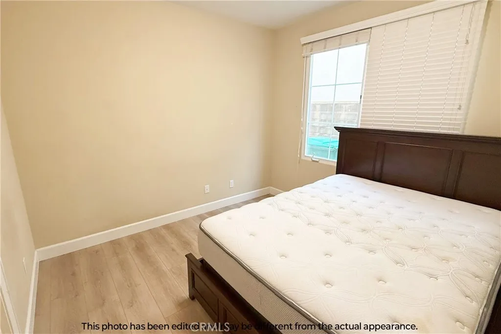 First-floor bedroom. A single-size bed is included in the lease at no additional cost.