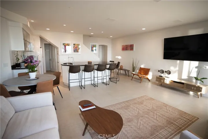 ground level dining and living room.