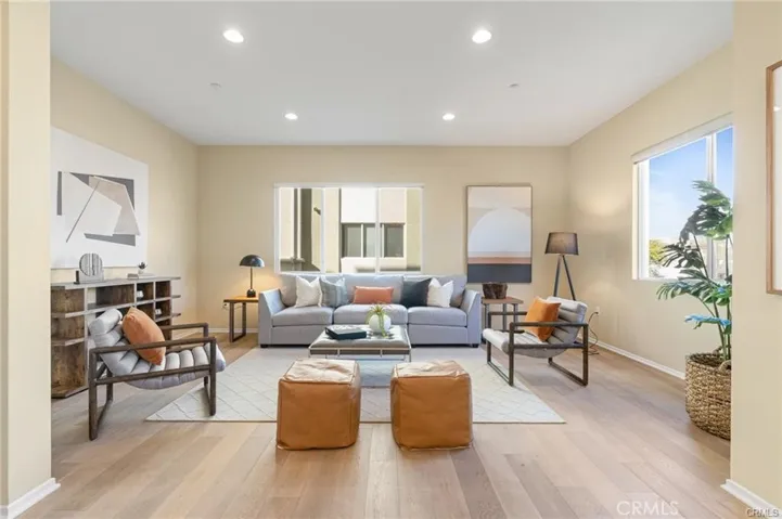 Family Room Artificially Staged