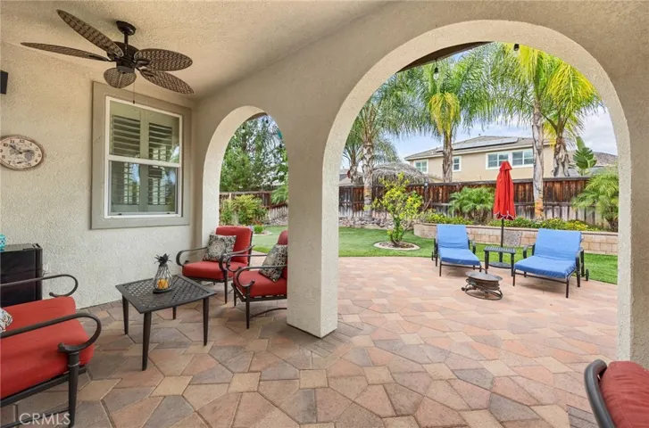 Covered Patio with custom Stone Pavers