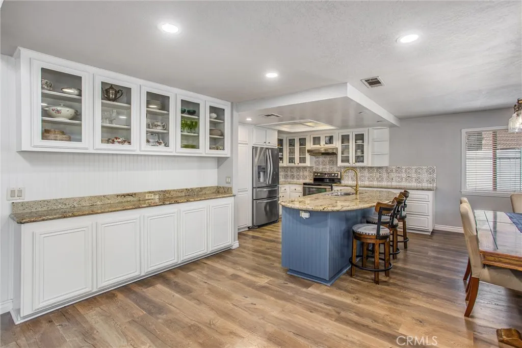 Additional  countertop space and cabinet storage