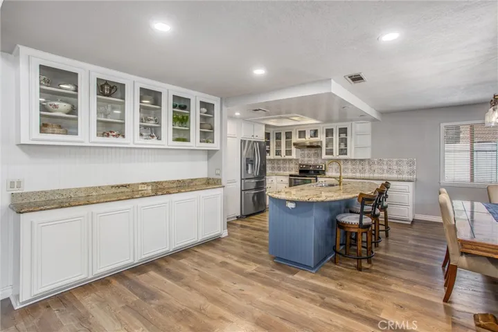 Additional  countertop space and cabinet storage