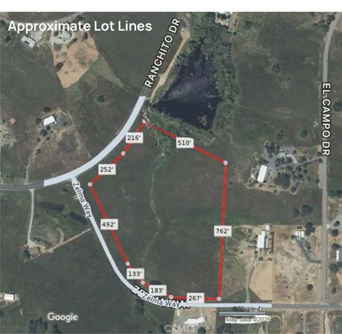 Approximate lot lines