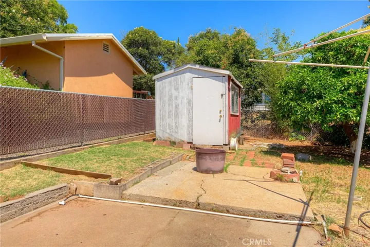 Storage shed, backyard