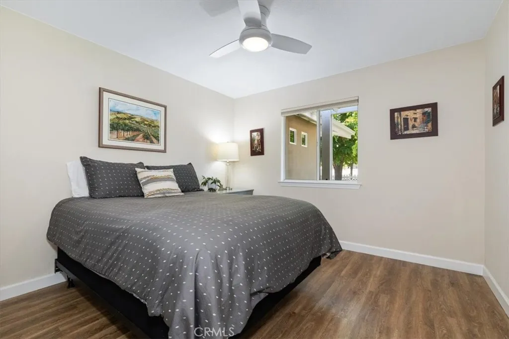 First bedroom with view to front yard.