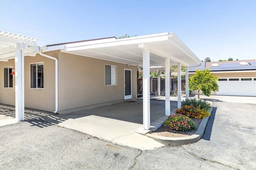 Carport into great room.