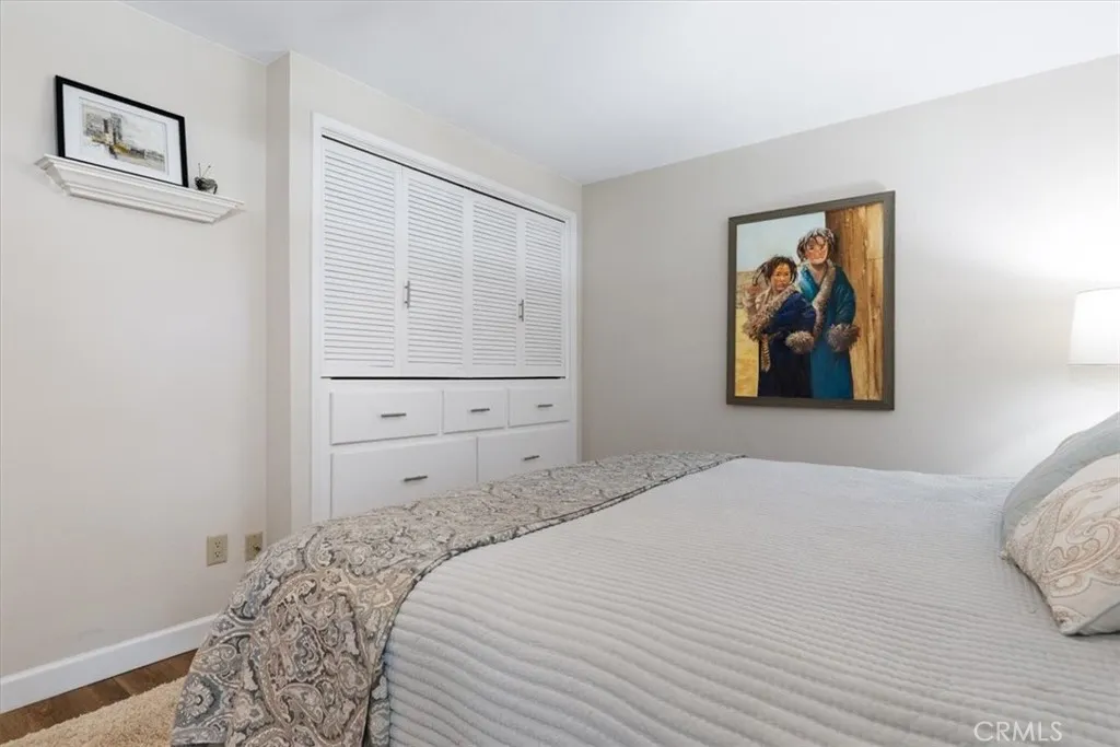 Built in dresser with two closets in primary.