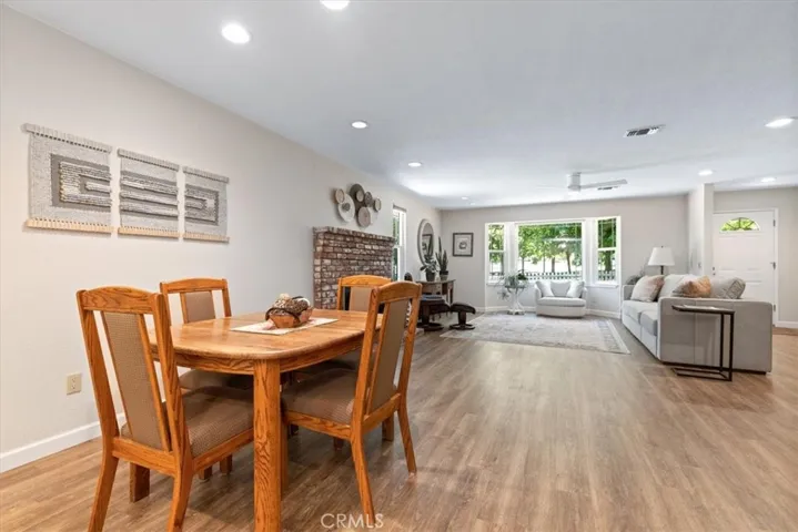 Dining area can be expanded to in front of the fireplace!