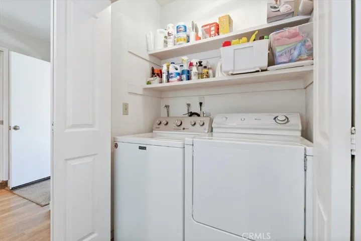 Indoor laundry- washer, dryer included.