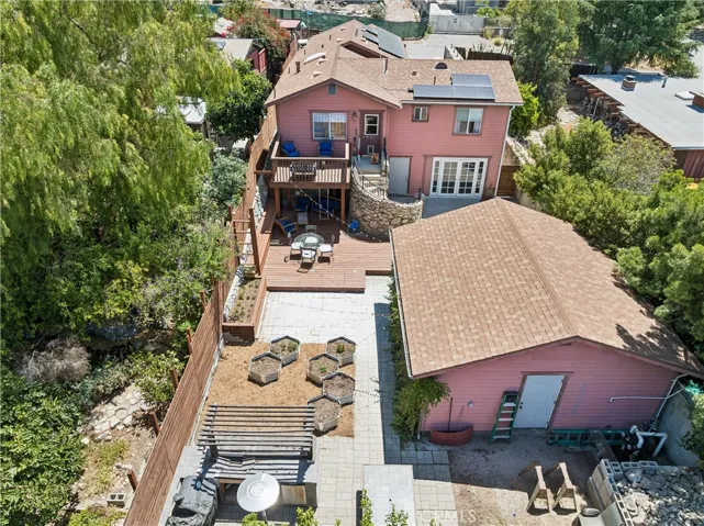 Looking at the backyard from above