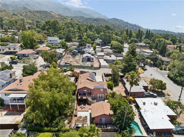 Aerial view of the property showing the surrounding area and neighborhood layout.