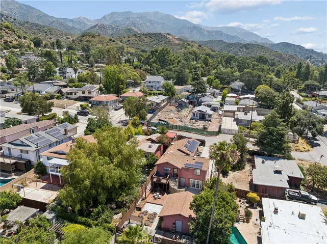 Aerial view of the property showing the surrounding area and neighborhood layout.
