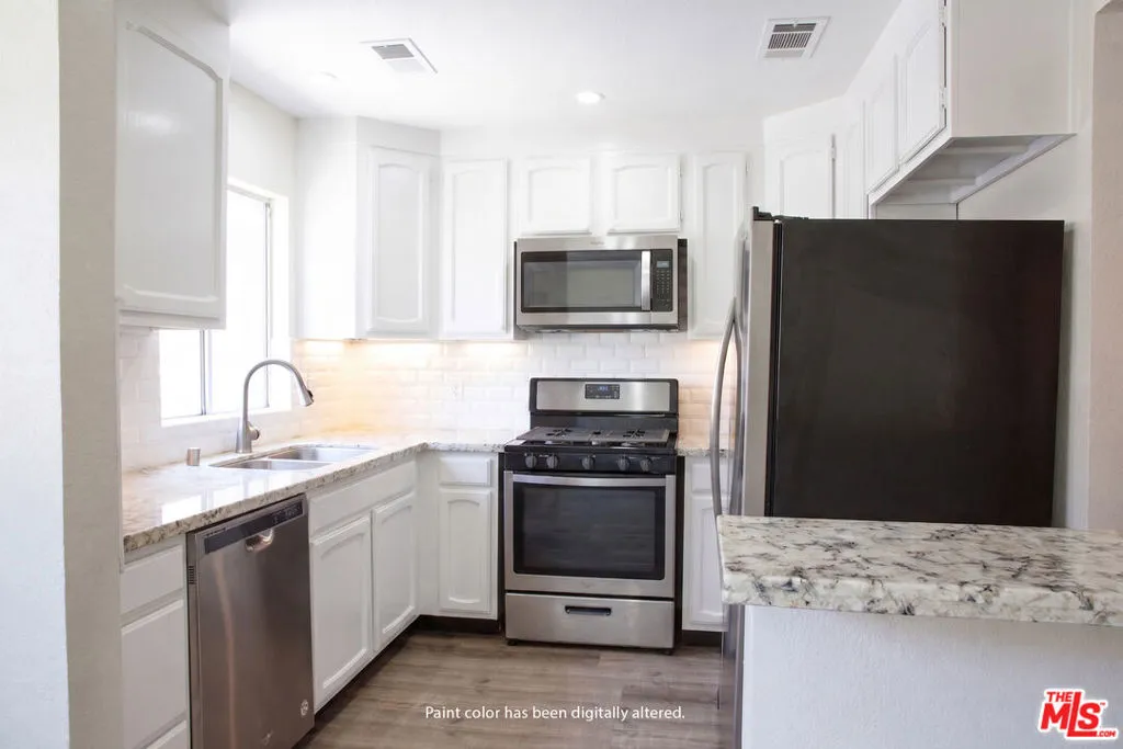 Kitchen with virtually altered