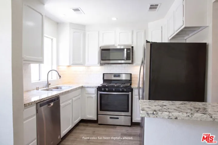 Kitchen with virtually altered