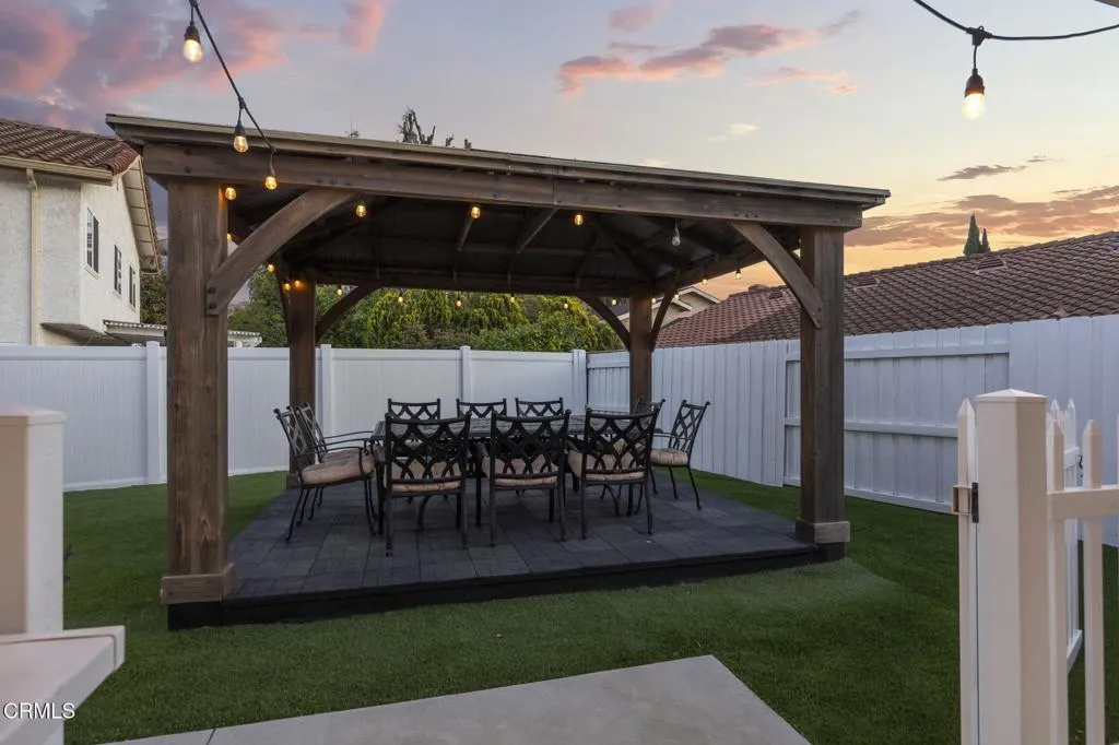 Outdoor Dining Pavilion at Dusk