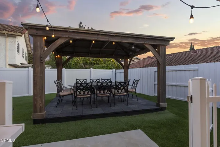 Outdoor Dining Pavilion at Dusk