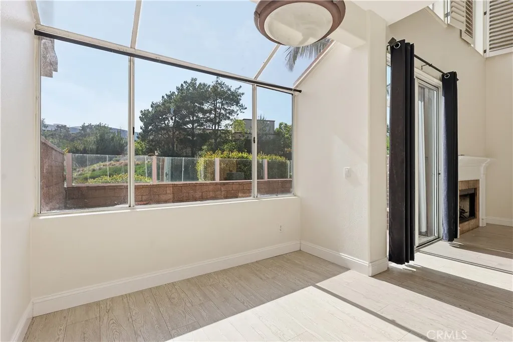 dining room with view