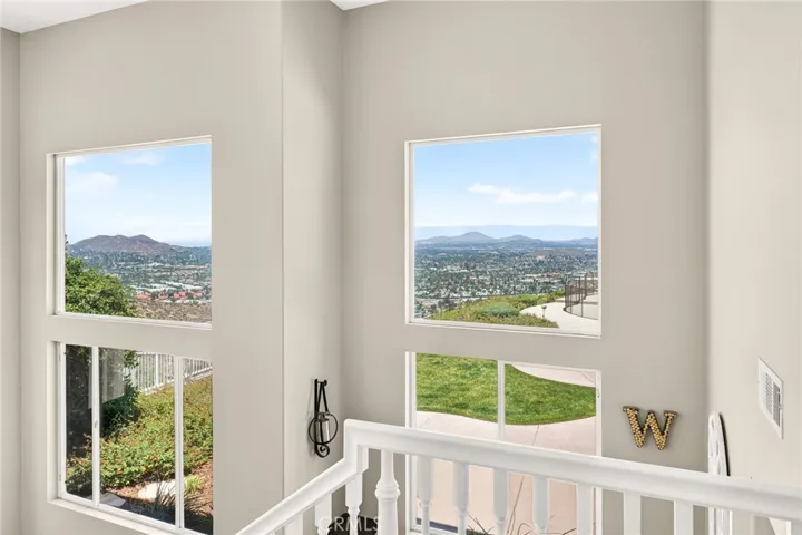 City and hillside views from stair case 16318 sun summit drive, riverside, california 92503