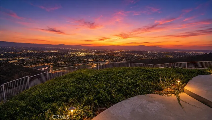 Backyard View 16318 sun summit drive, riverside, california 92503 (AI Twilight Edit)