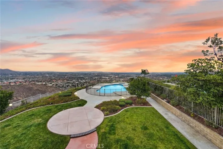BackYard from balcony16318 sun summit drive, riverside, california 92503 (AI Twilight Edit)