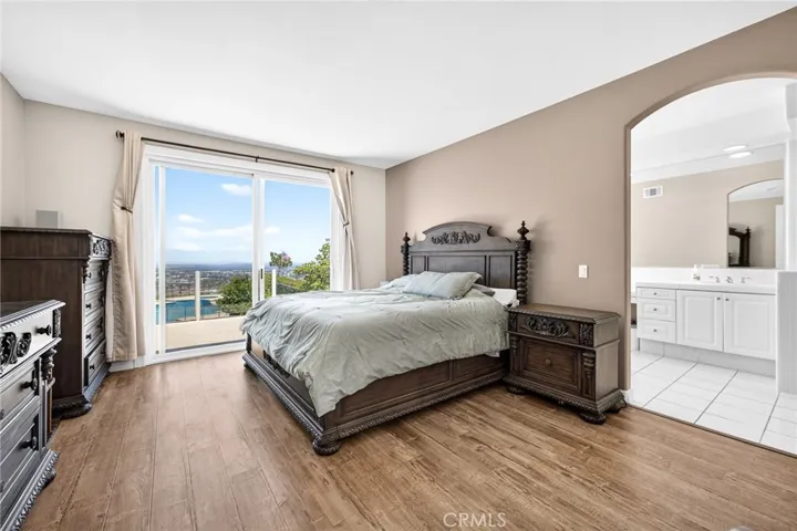 Primary bedroom with view and balcony 16318 sun summit drive, riverside, california 92503