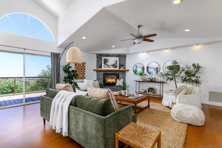 Living Room with Views of Volcan Mountain, Granite Mountain, Anza Borrego Desert and Salton Sea