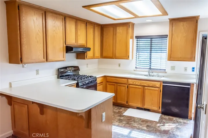 Honey oak cabinets