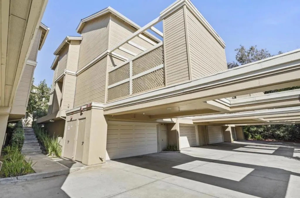 View of garage from outside