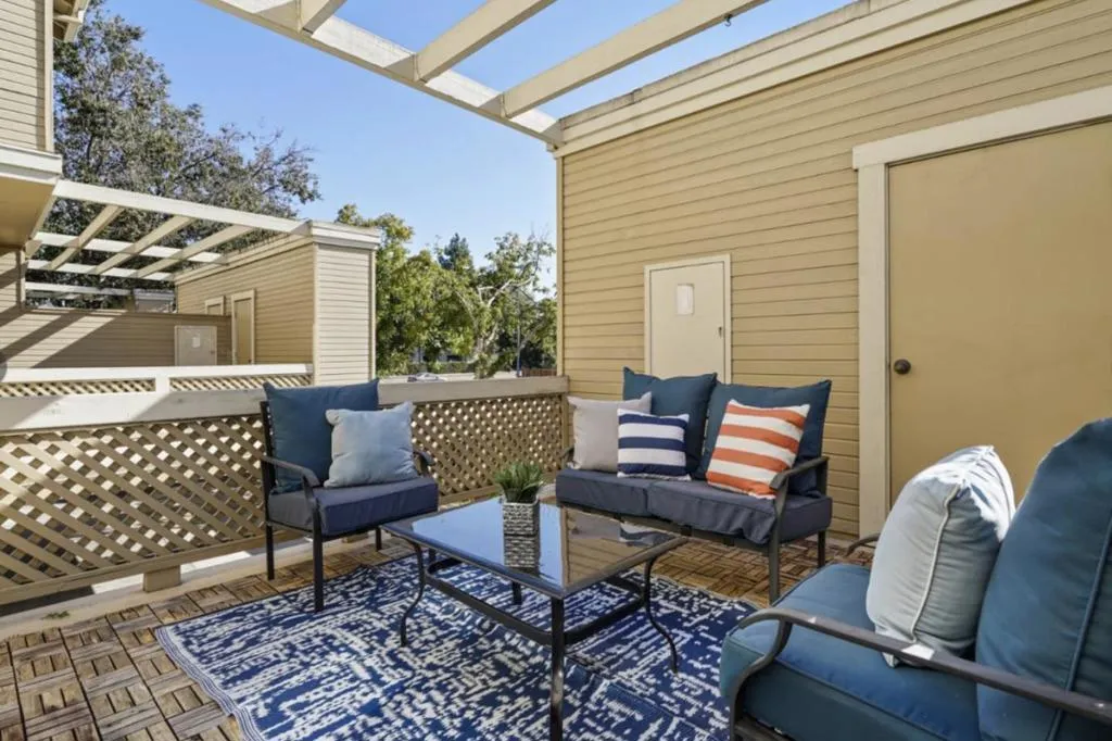 Deck with storage closet