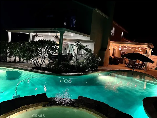 Check out the pool and backyard ambiance