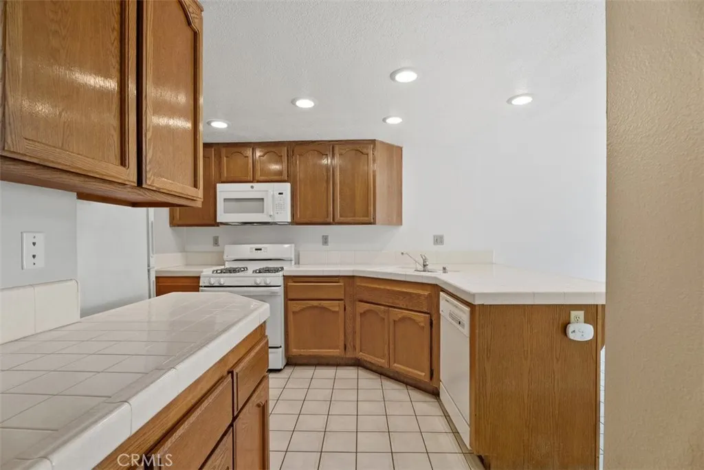 Lots of counter space and cabinets.