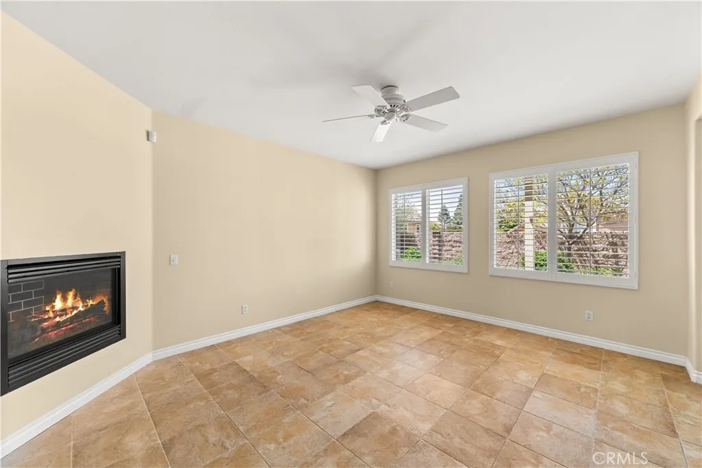 Fire in Fireplace has been digital added