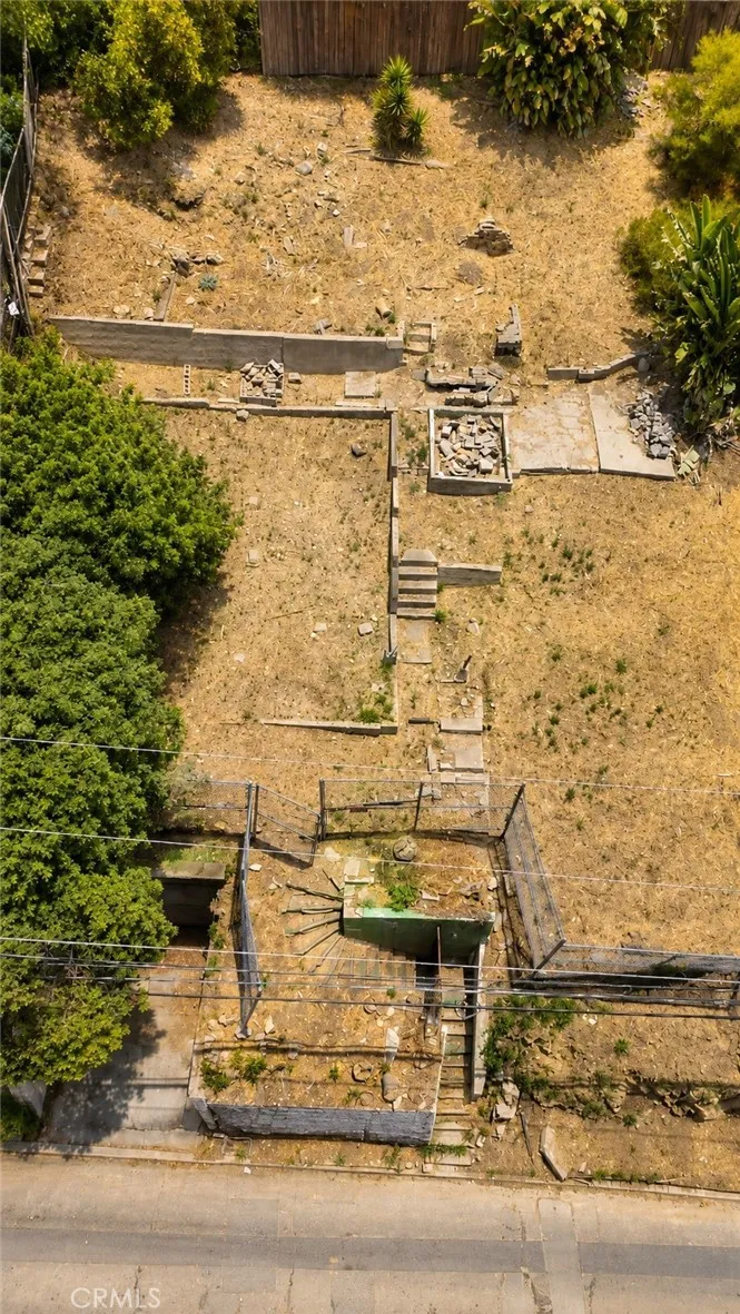 Aerial view of the full lot